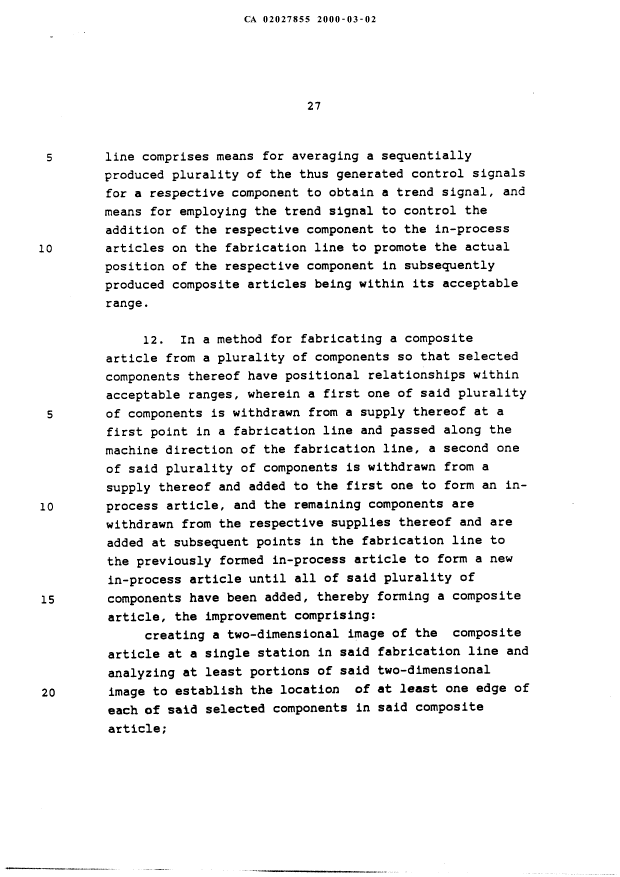 Canadian Patent Document 2027855. Prosecution-Amendment 20000302. Image 3 of 3