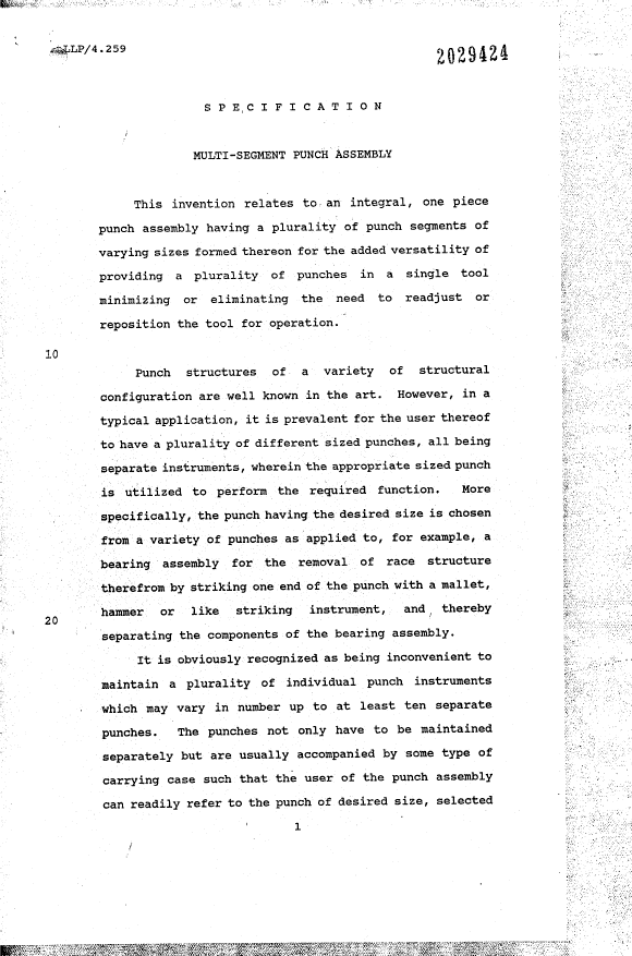 Canadian Patent Document 2029424. Description 19910531. Image 1 of 7