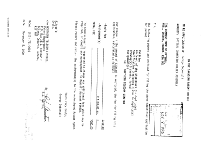 Document de brevet canadien 2029592. Cession 19891208. Image 1 de 2