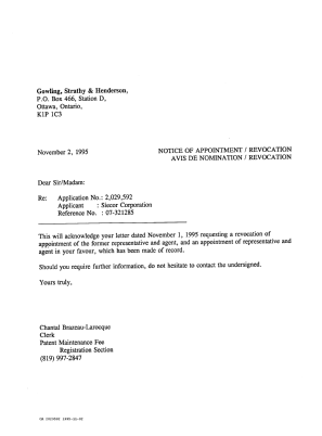 Canadian Patent Document 2029592. Office Letter 19951102. Image 1 of 1