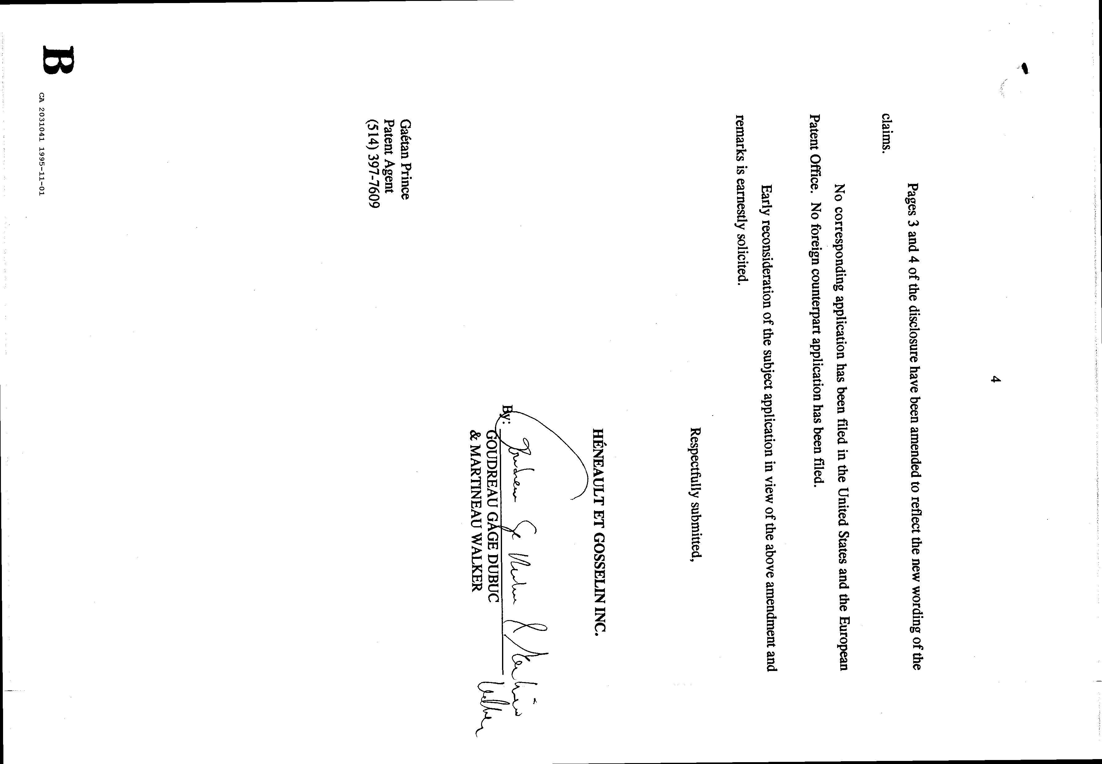 Document de brevet canadien 2031041. Poursuite-Amendment 19941201. Image 4 de 4