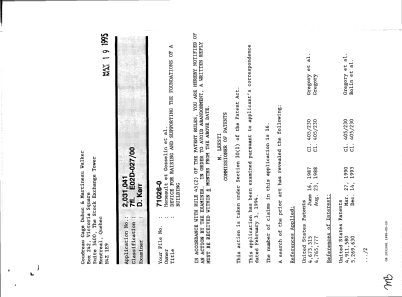 Canadian Patent Document 2031041. Prosecution-Amendment 19941219. Image 1 of 3