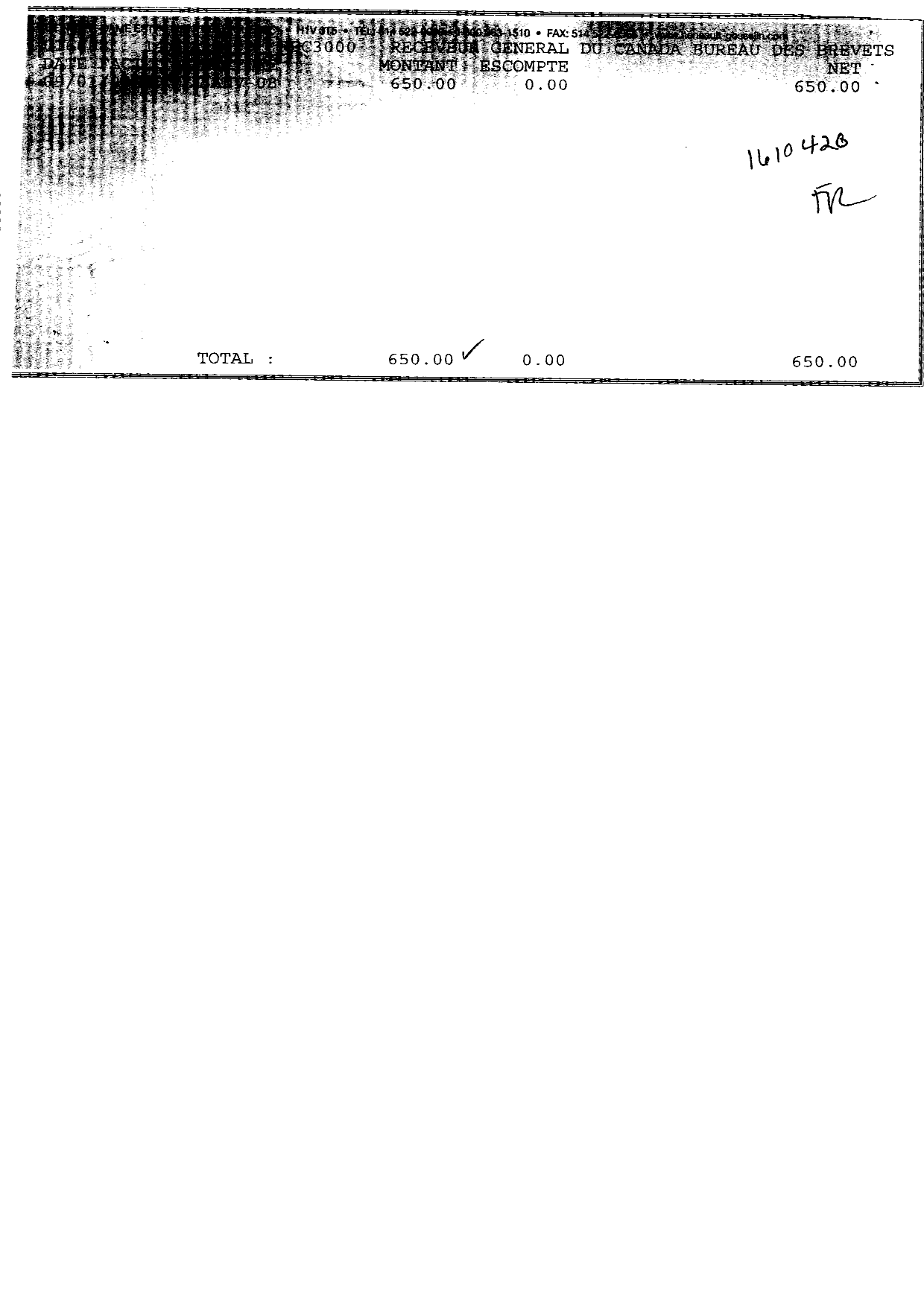 Document de brevet canadien 2031041. Taxes 20071219. Image 2 de 2