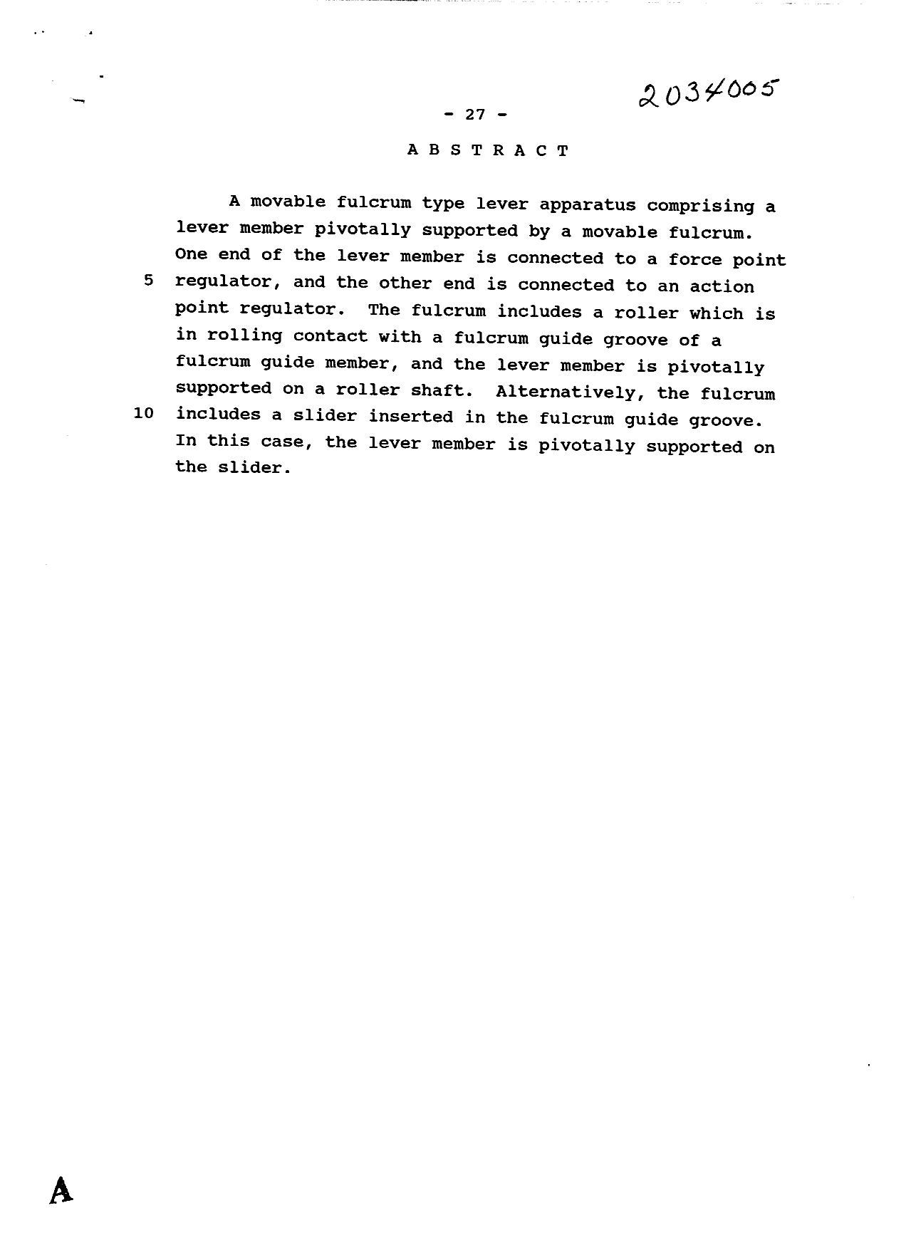 Document de brevet canadien 2034005. Abrégé 19940712. Image 1 de 1
