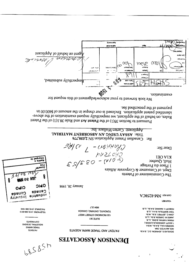 Canadian Patent Document 2038776. Prosecution-Amendment 19980130. Image 1 of 1