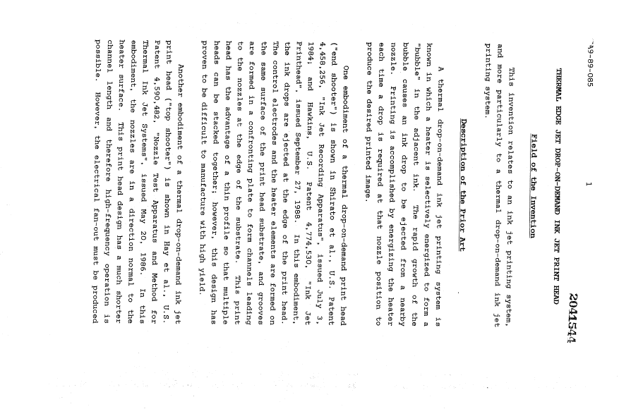 Document de brevet canadien 2041544. Description 19931103. Image 1 de 8