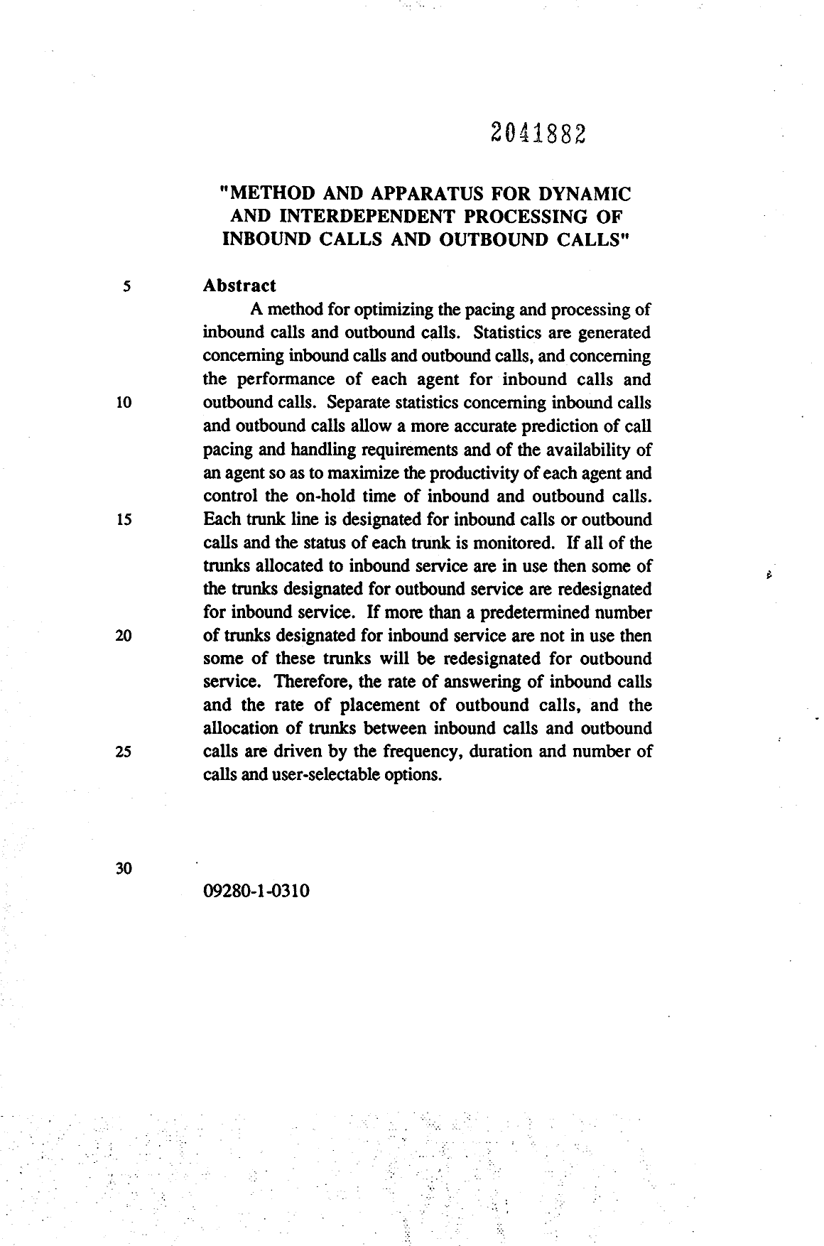 Document de brevet canadien 2041882. Abrégé 19940327. Image 1 de 1