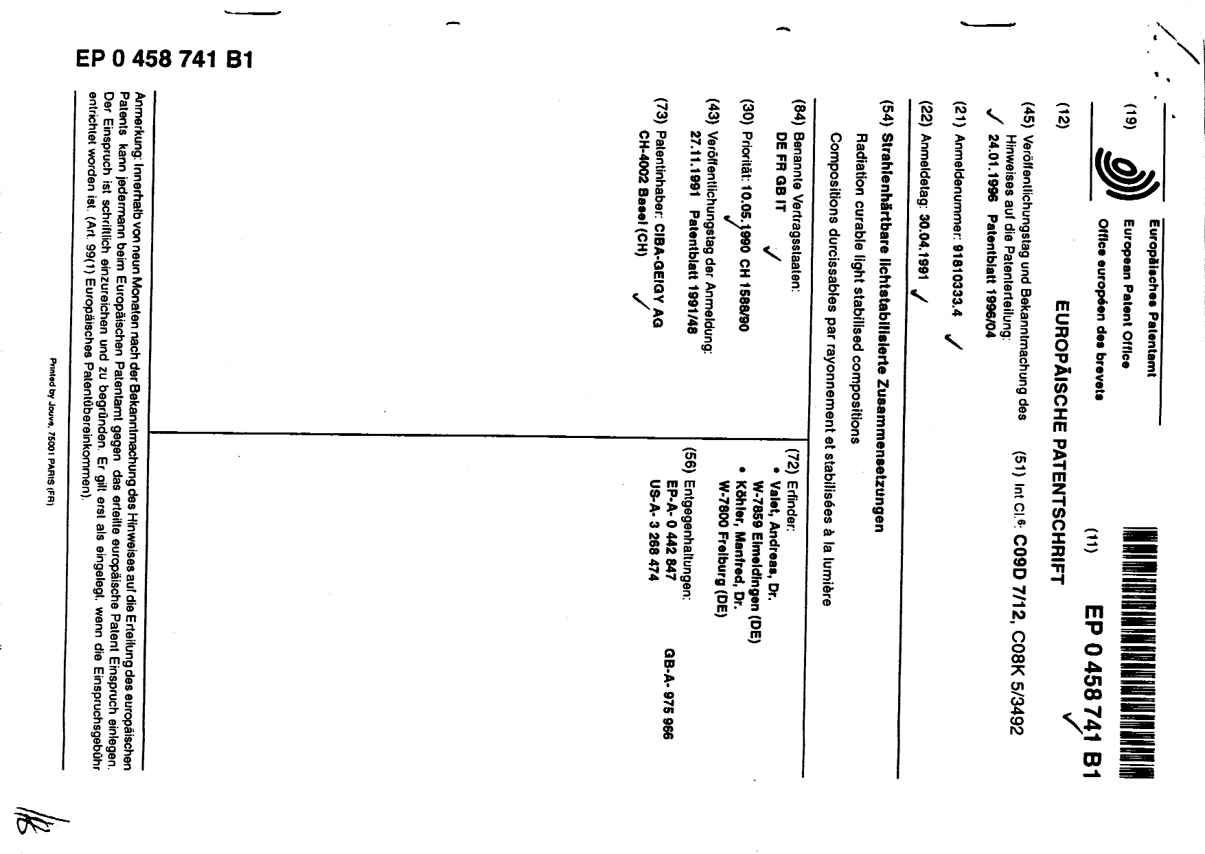 Canadian Patent Document 2042125. Prosecution-Amendment 19971215. Image 3 of 3