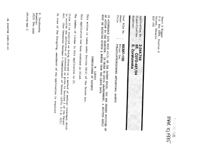 Document de brevet canadien 2044748. Demande d'examen 19950310. Image 1 de 1