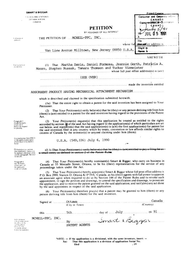 Document de brevet canadien 2046425. Cession 19910705. Image 2 de 8