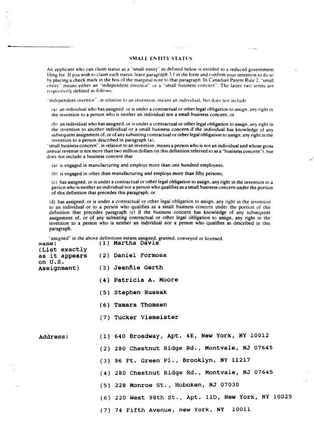 Canadian Patent Document 2046425. Assignment 19910705. Image 3 of 8