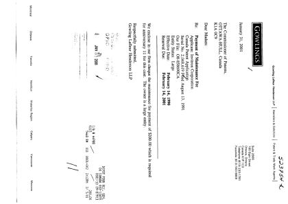 Document de brevet canadien 2048619. Taxes 20001231. Image 1 de 1