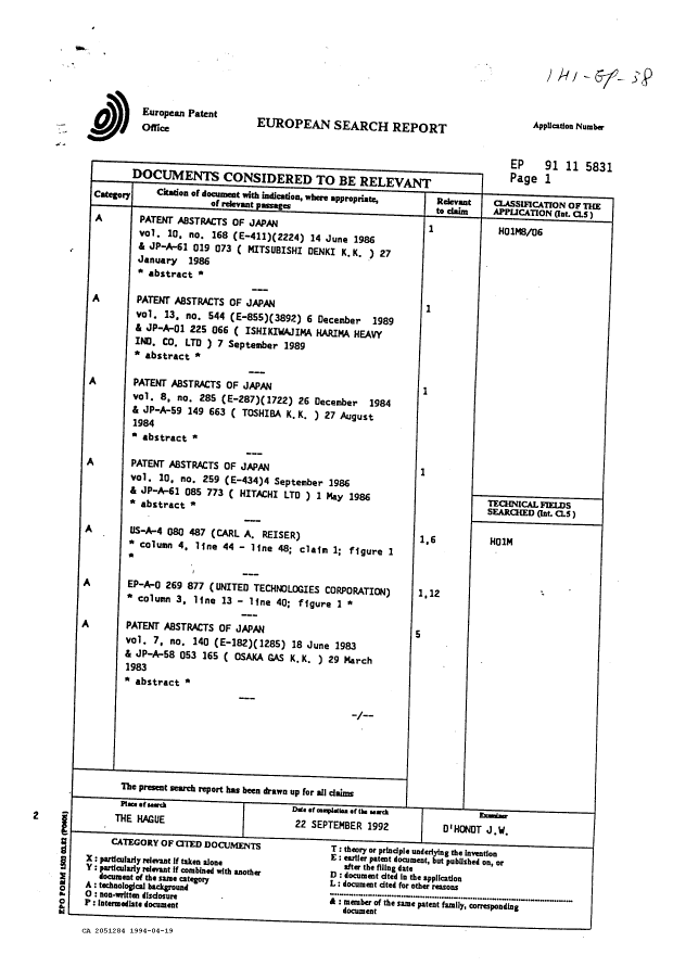Document de brevet canadien 2051284. Poursuite-Amendment 19931219. Image 2 de 4