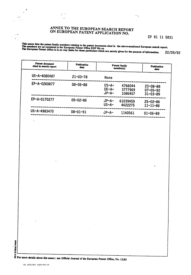 Document de brevet canadien 2051284. Poursuite-Amendment 19931219. Image 4 de 4