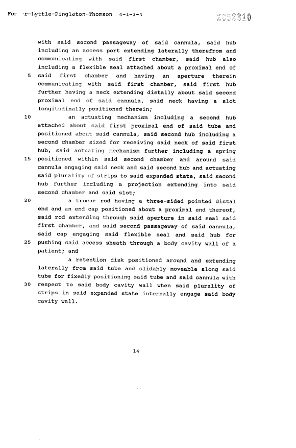 Document de brevet canadien 2052310. Revendications 19911210. Image 4 de 4
