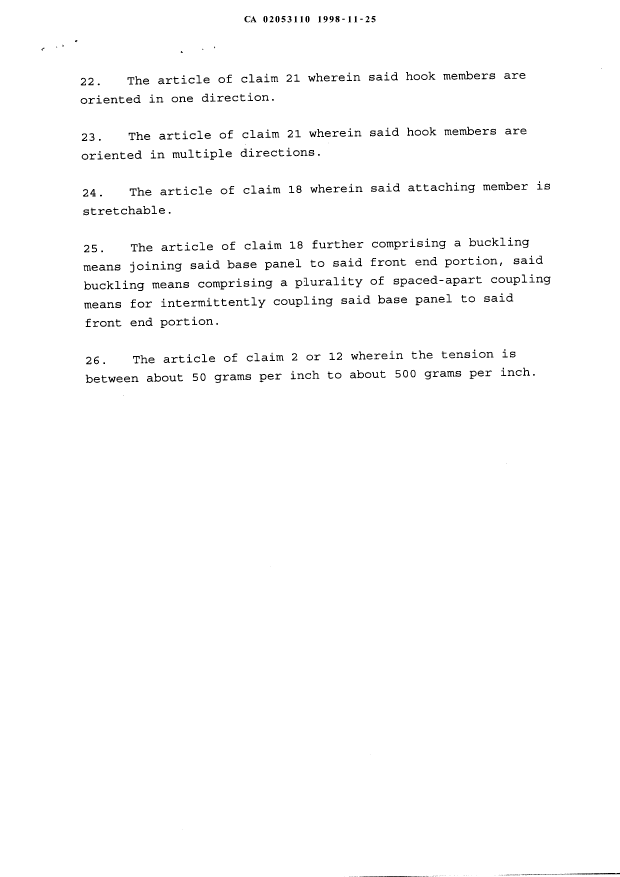Document de brevet canadien 2053110. Poursuite-Amendment 19981125. Image 9 de 9