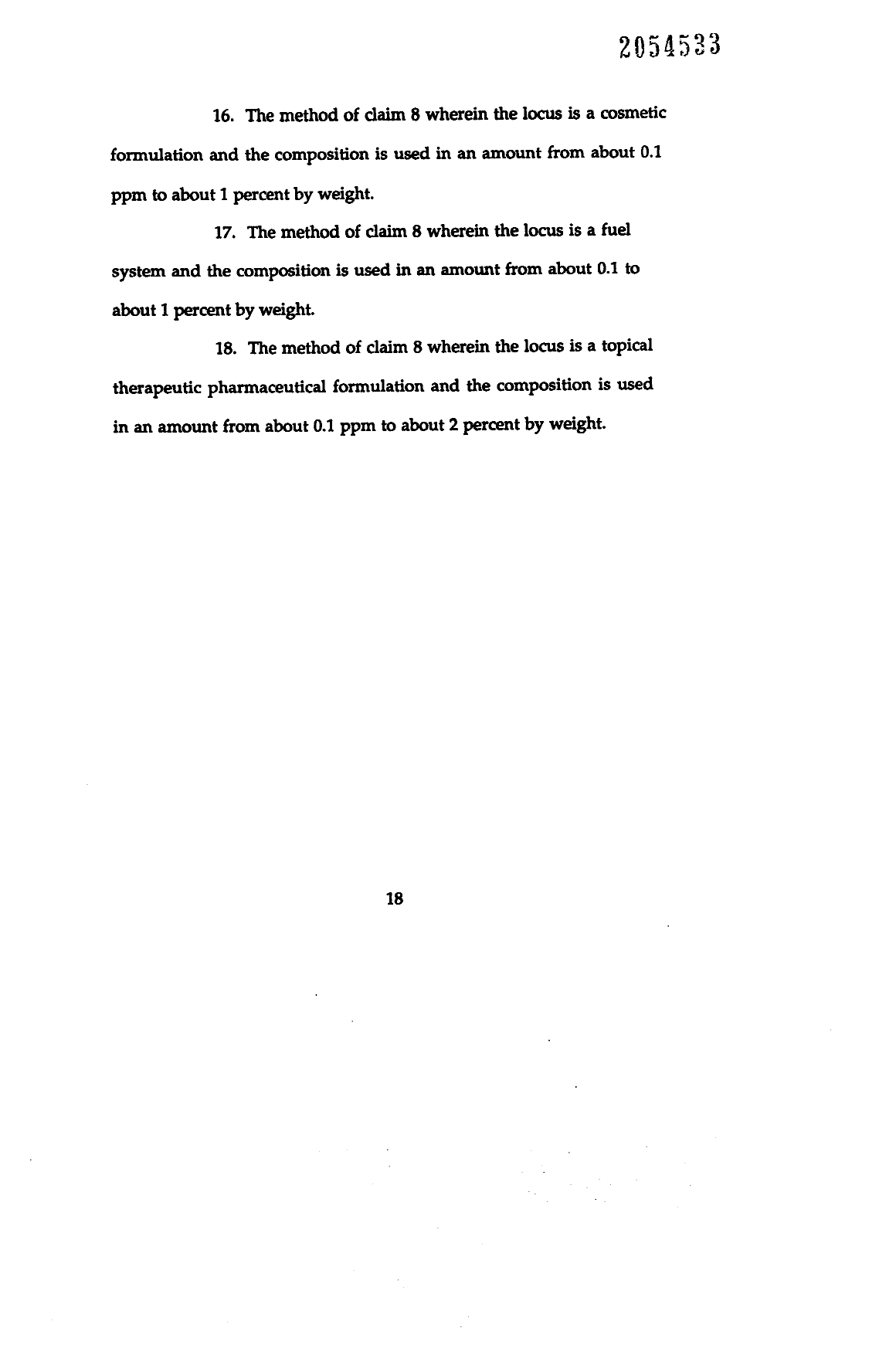 Canadian Patent Document 2054533. Claims 20010606. Image 4 of 4