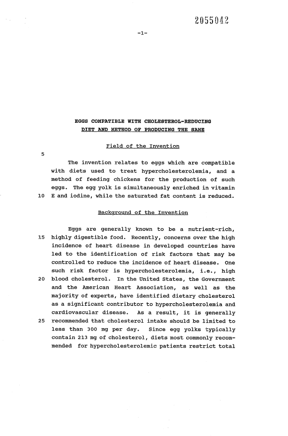 Document de brevet canadien 2055042. Description 19931120. Image 1 de 14