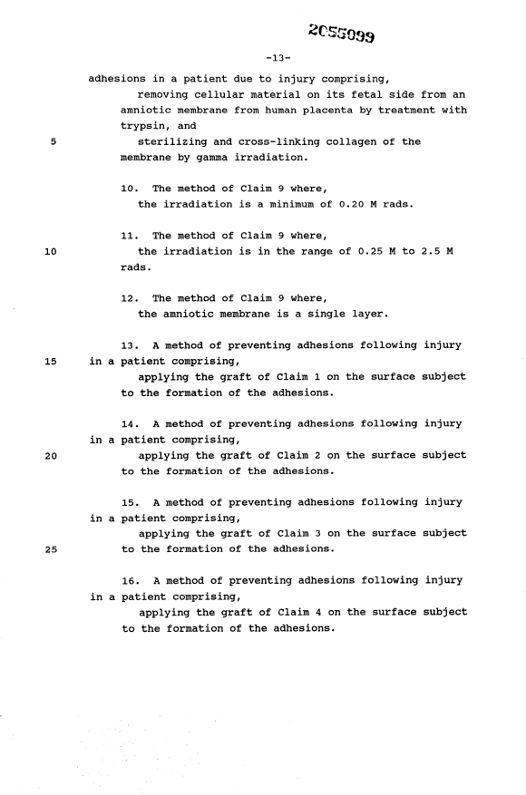 Document de brevet canadien 2055099. Revendications 19921208. Image 2 de 3