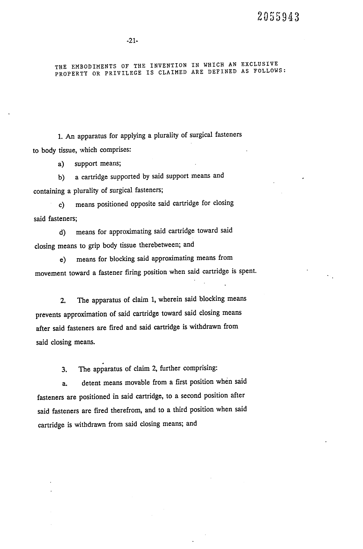 Document de brevet canadien 2055943. Revendications 19931214. Image 1 de 6