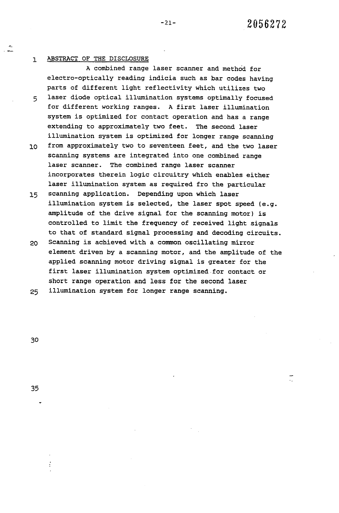 Document de brevet canadien 2056272. Abrégé 19931215. Image 1 de 1