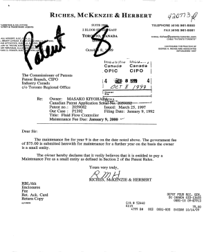 Document de brevet canadien 2059082. Taxes 19991008. Image 1 de 1