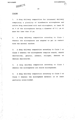 Document de brevet canadien 2060176. Revendications 19940618. Image 1 de 3