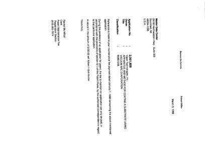 Canadian Patent Document 2061809. Correspondence 19980309. Image 1 of 1