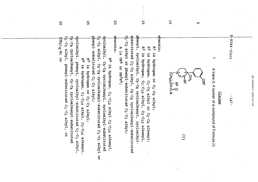 Document de brevet canadien 2064373. Revendications 20030326. Image 1 de 7