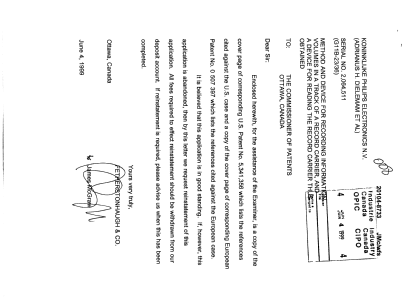 Document de brevet canadien 2064511. Poursuite-Amendment 19981204. Image 1 de 3