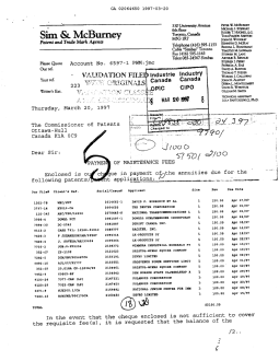Document de brevet canadien 2064650. Taxes 19970320. Image 1 de 1