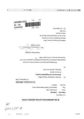Document de brevet canadien 2069425. Taxes 20071222. Image 1 de 1