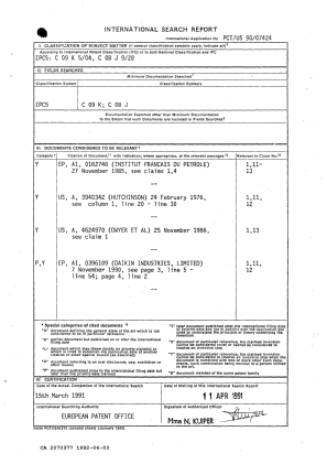 Document de brevet canadien 2070377. Rapport d'examen préliminaire international 19920603. Image 1 de 20