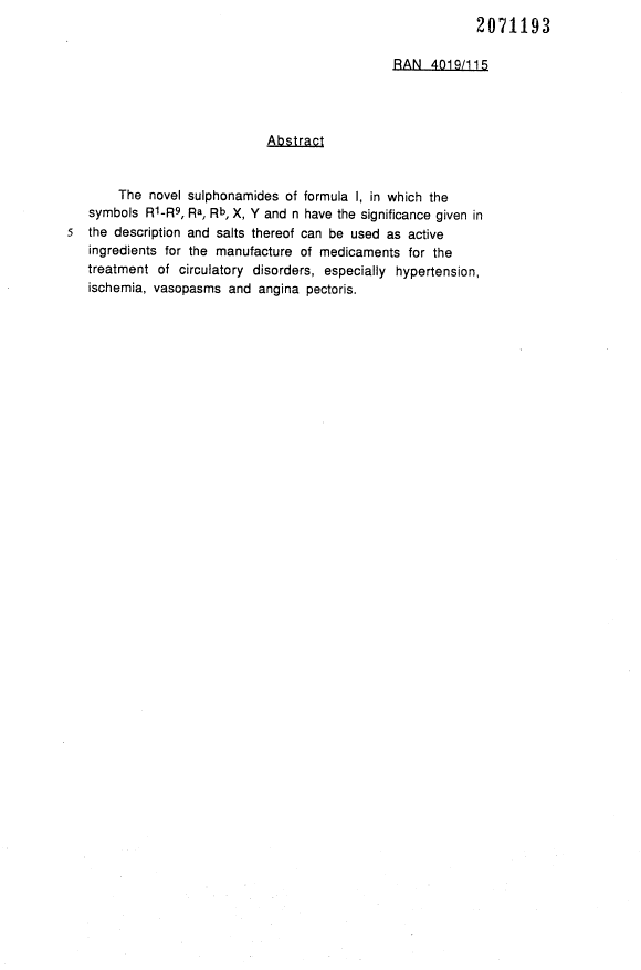 Document de brevet canadien 2071193. Abrégé 19940507. Image 1 de 1
