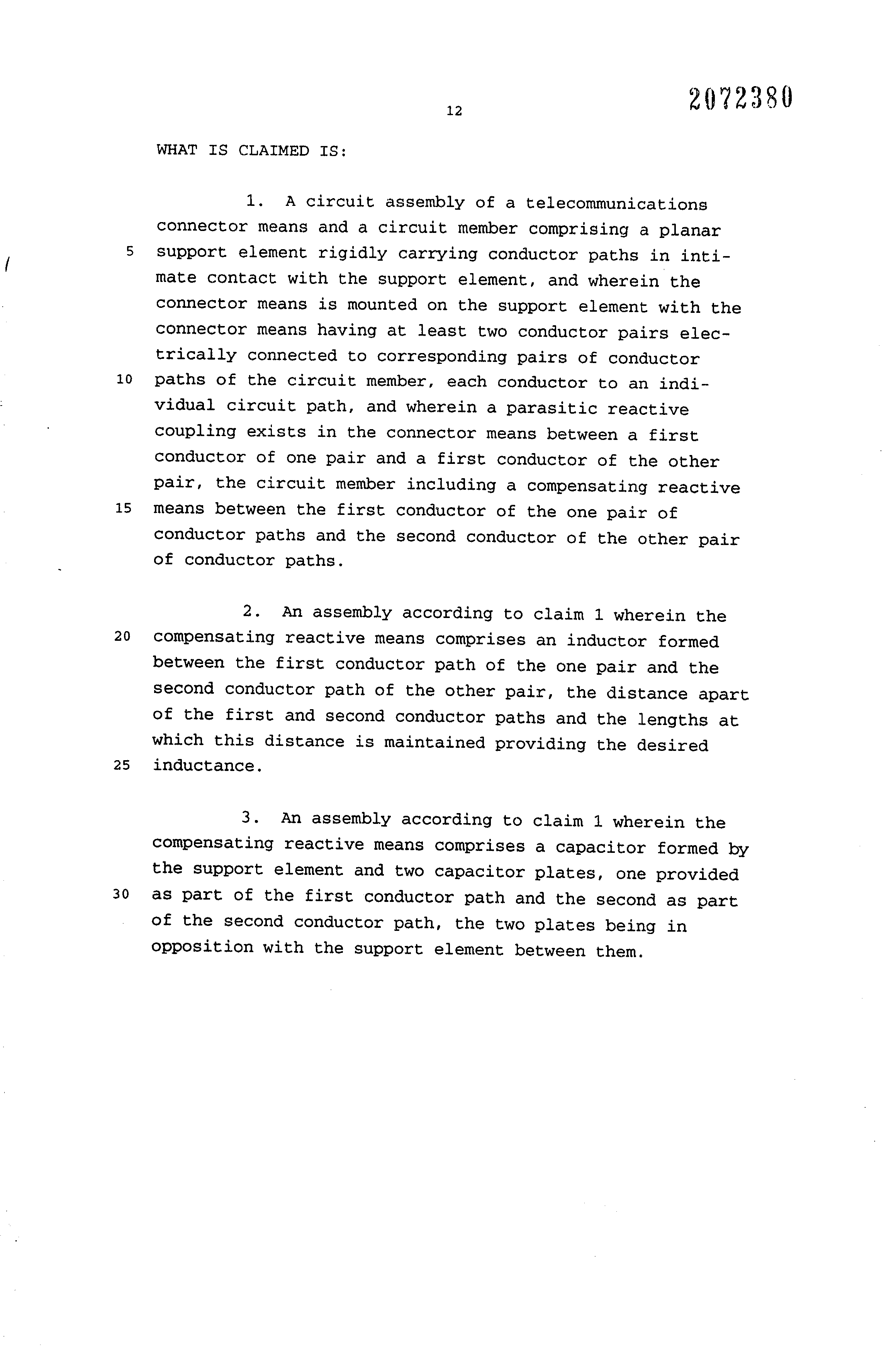 Canadian Patent Document 2072380. Claims 19931226. Image 1 of 1