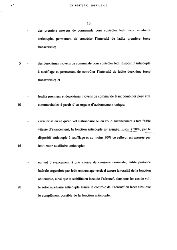 Document de brevet canadien 2073732. Poursuite-Amendment 19991222. Image 6 de 6