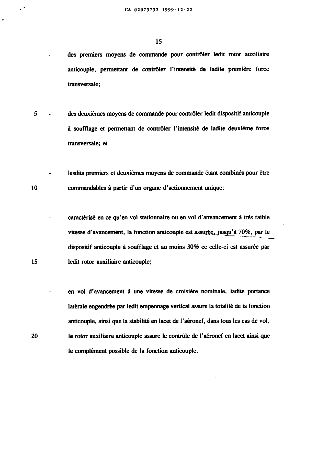 Canadian Patent Document 2073732. Prosecution-Amendment 19991222. Image 6 of 6