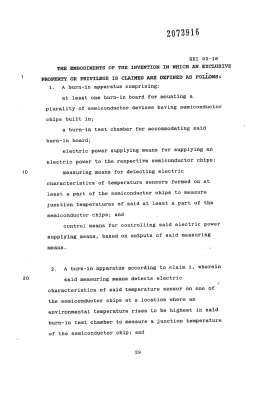 Document de brevet canadien 2073916. Revendications 19930120. Image 1 de 18