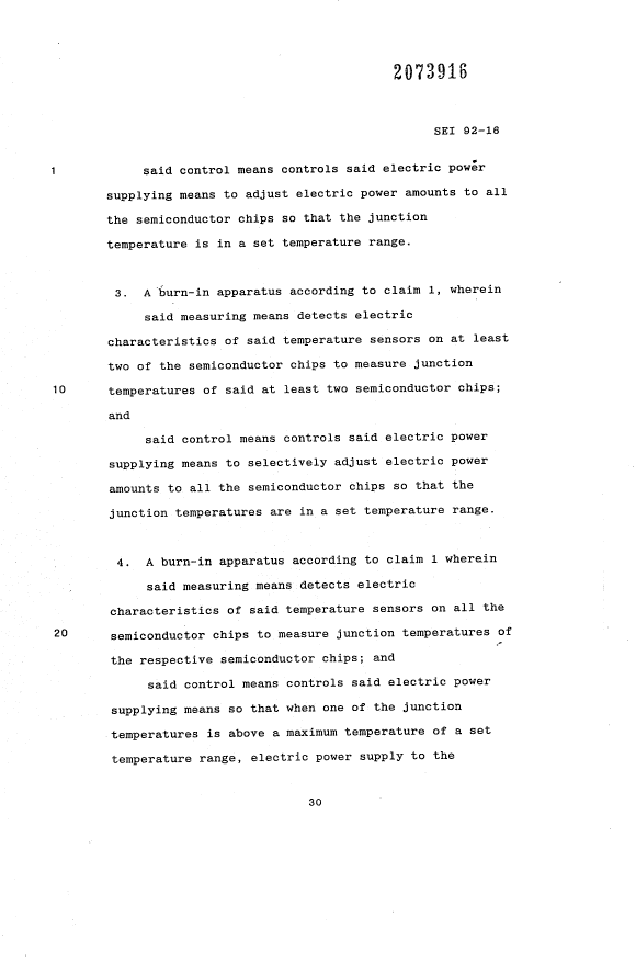 Document de brevet canadien 2073916. Revendications 19930120. Image 2 de 18