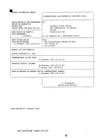Canadian Patent Document 2074728. International Preliminary Examination Report 19920727. Image 28 of 28