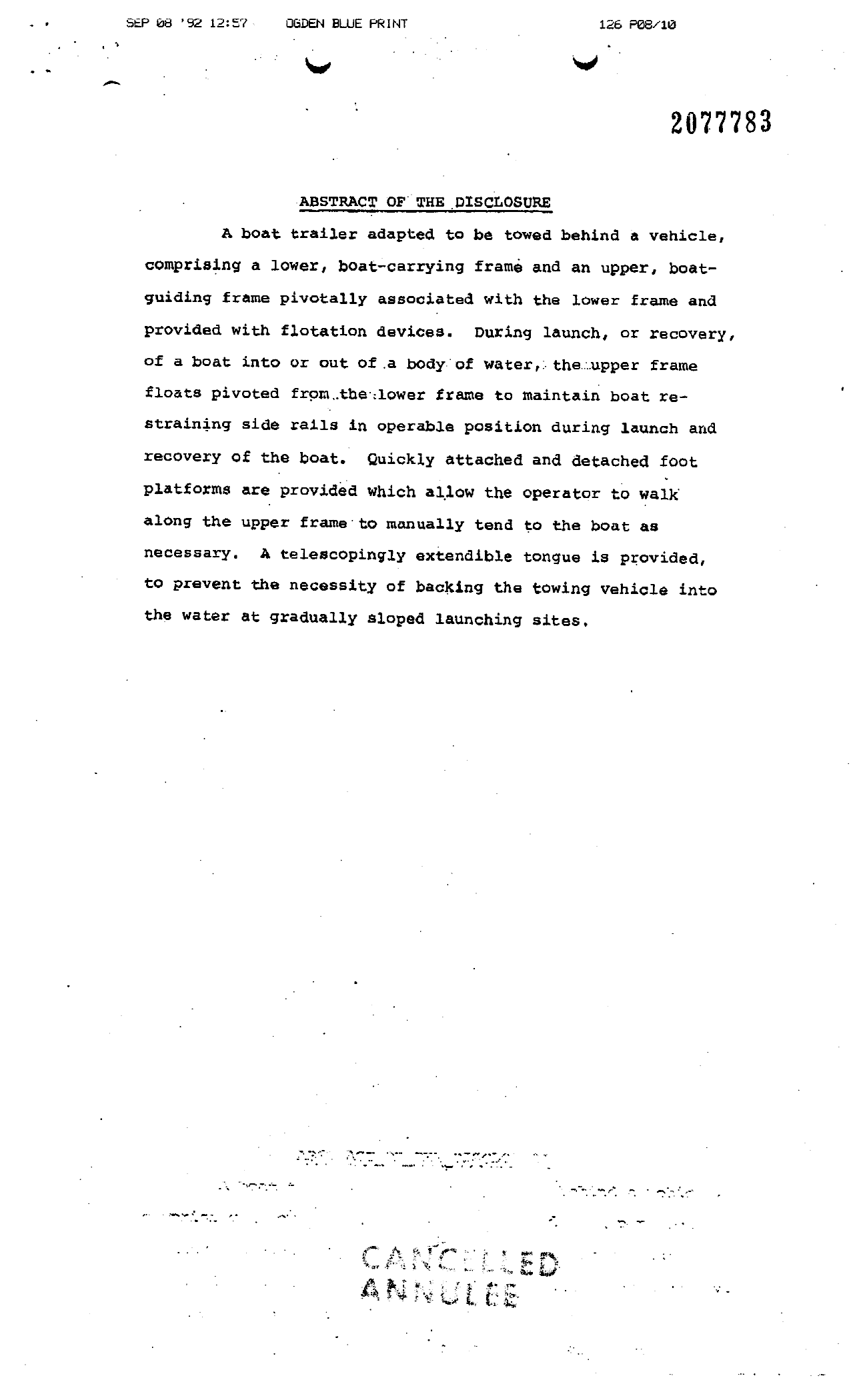 Canadian Patent Document 2077783. Correspondence 19921217. Image 2 of 20