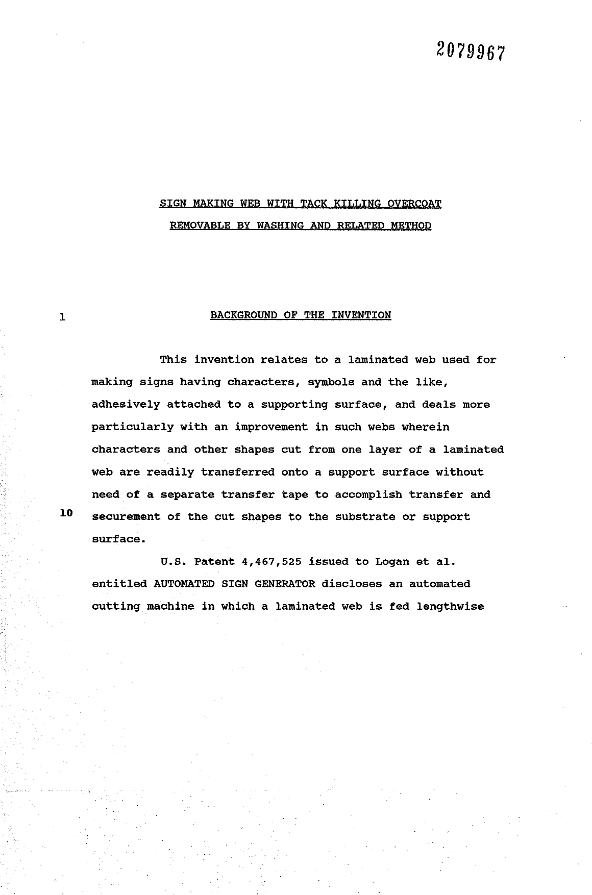 Document de brevet canadien 2079967. Description 19931211. Image 1 de 16