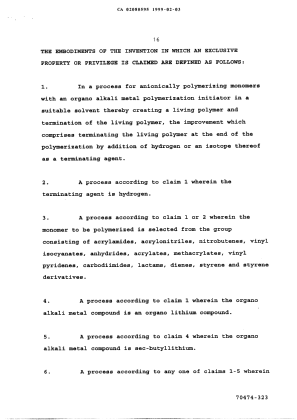 Document de brevet canadien 2080595. Revendications 19990203. Image 1 de 3