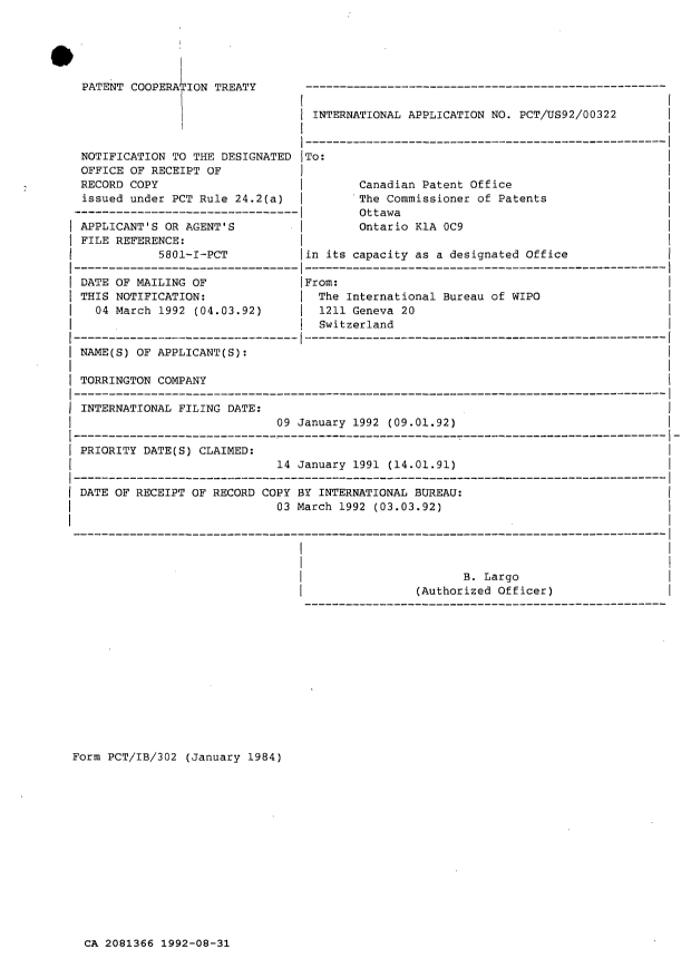 Canadian Patent Document 2081366. International Preliminary Examination Report 19920831. Image 4 of 4