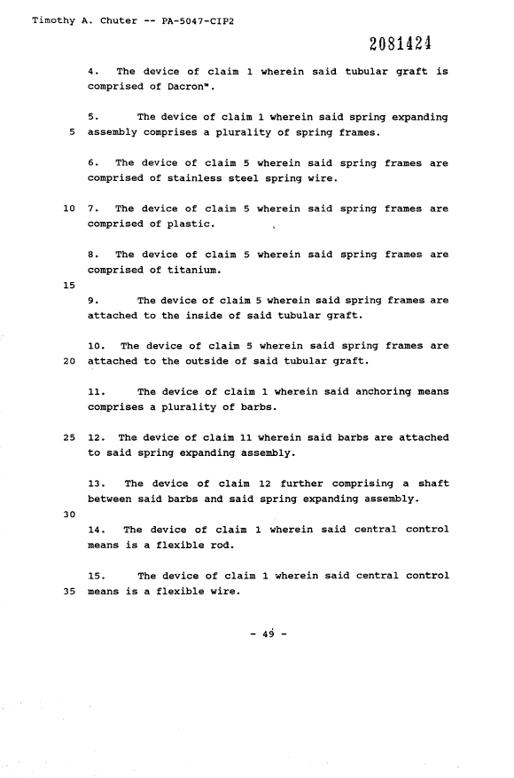 Document de brevet canadien 2081424. Revendications 19940205. Image 2 de 22