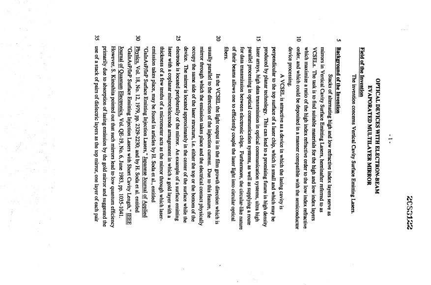 Document de brevet canadien 2083122. Description 19940401. Image 1 de 8