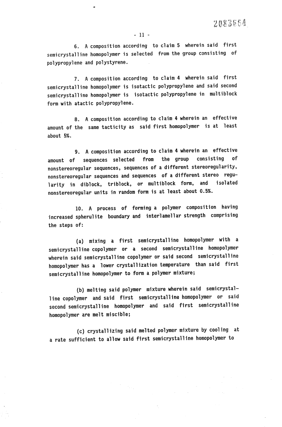 Document de brevet canadien 2083664. Revendications 19940401. Image 2 de 3