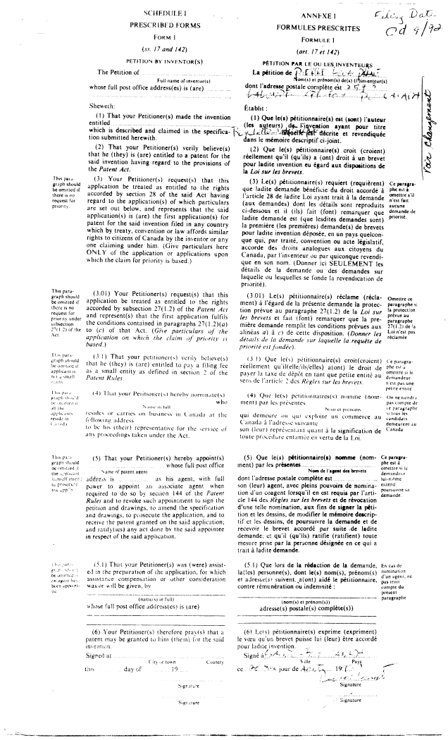 Document de brevet canadien 2087736. Cession 19921009. Image 2 de 73