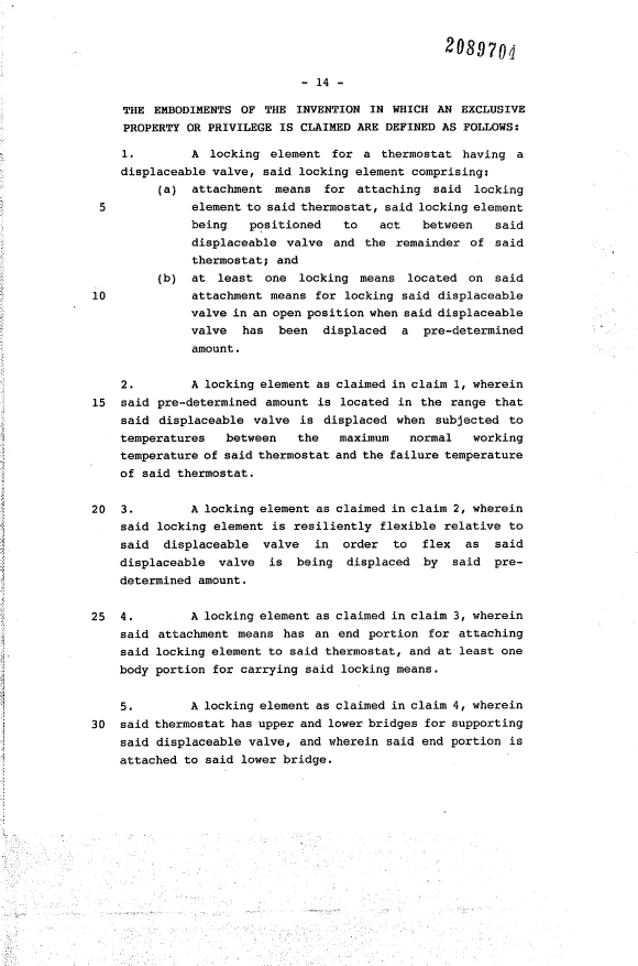 Document de brevet canadien 2089704. Revendications 19950825. Image 1 de 4