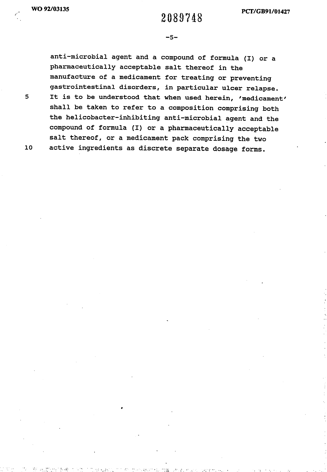 Document de brevet canadien 2089748. Description 19931204. Image 5 de 5
